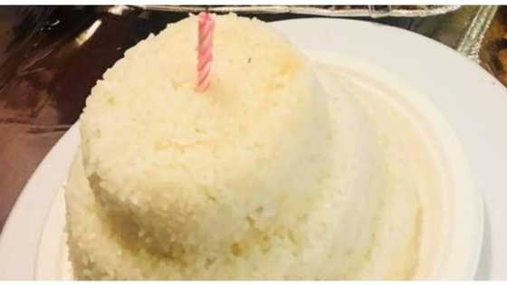 Ina, sinurpresa ng mga anak ng 3-layer cake na gawa sa kanin