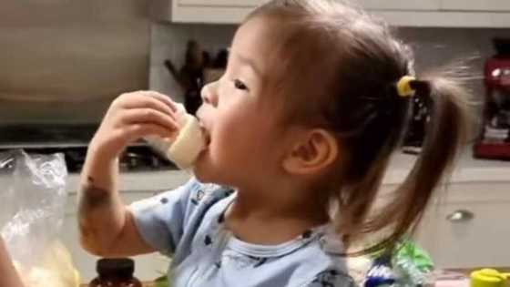 Erwan Heussaff posts adorable video of Dahlia Amélie eating chicharon