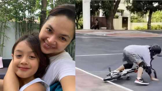 Anak nina Judy Ann Santos at Ryan Agoncillo na si Lucho, nahulog sa bisikleta sa isang viral video