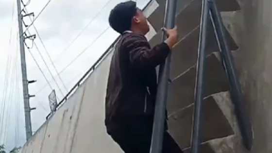 Di-pangkaraniwang hagdan sa gilid ng di-ke, kinaaliwan ng netizens