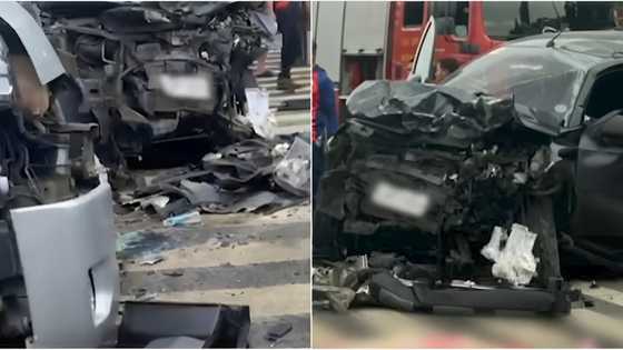 Van, tinumbok ng nag-overtake na pickup truck; mga sakay ng van, patay, 5 iba pa, sugatan