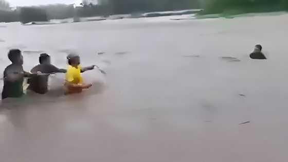 Dramatic rope rescue saves man from raging floodwaters in Ilocos Sur