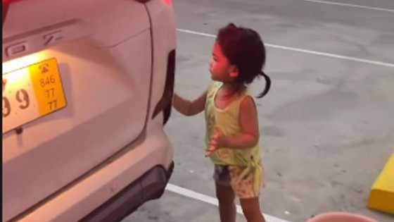 Anak nina Carlo Aquino at Trina Candaza, ipinakita ang kasipagan; kusang naglinis ng kotse