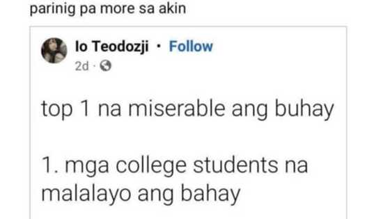 Estudyante, nawindang sa reaksyon ng kanyang mom sa ipinost na meme: “Bakit maganda ba buhay niya?”