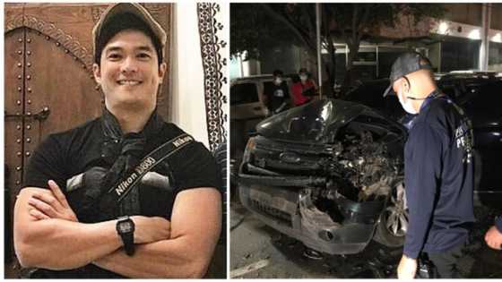 Diether Ocampo, sugatan matapos bumangga ang kanyang sinasakyan sa isang truck sa Makati City