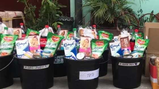 "Christmas-like food baskets" as relief goods goes viral on social media