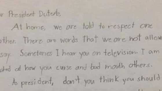 9-year-old's honest letter to Pres. Duterte goes viral: "I'm shocked how you curse"