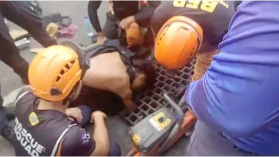 15-anyos na binatang naghahanap ng barya sa kanal, na-stuck matapos maipit ang braso sa takip nito