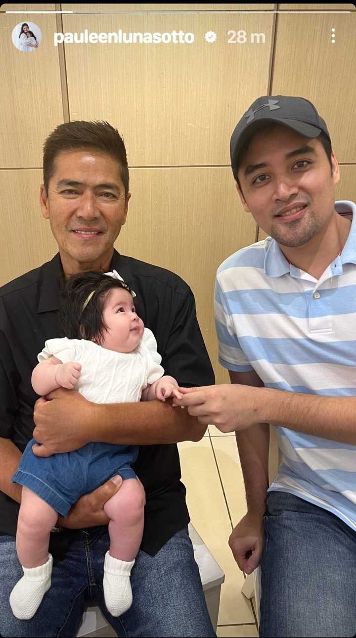 Pauleen Luna shares lovely snap of Vic Sotto, Baby Mochi with Vico ...