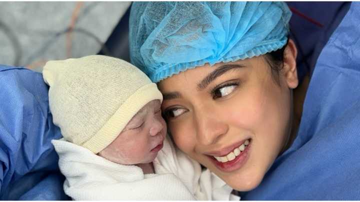 Karel Marquez gives birth to her 5th child; shares baby pics, clips & details